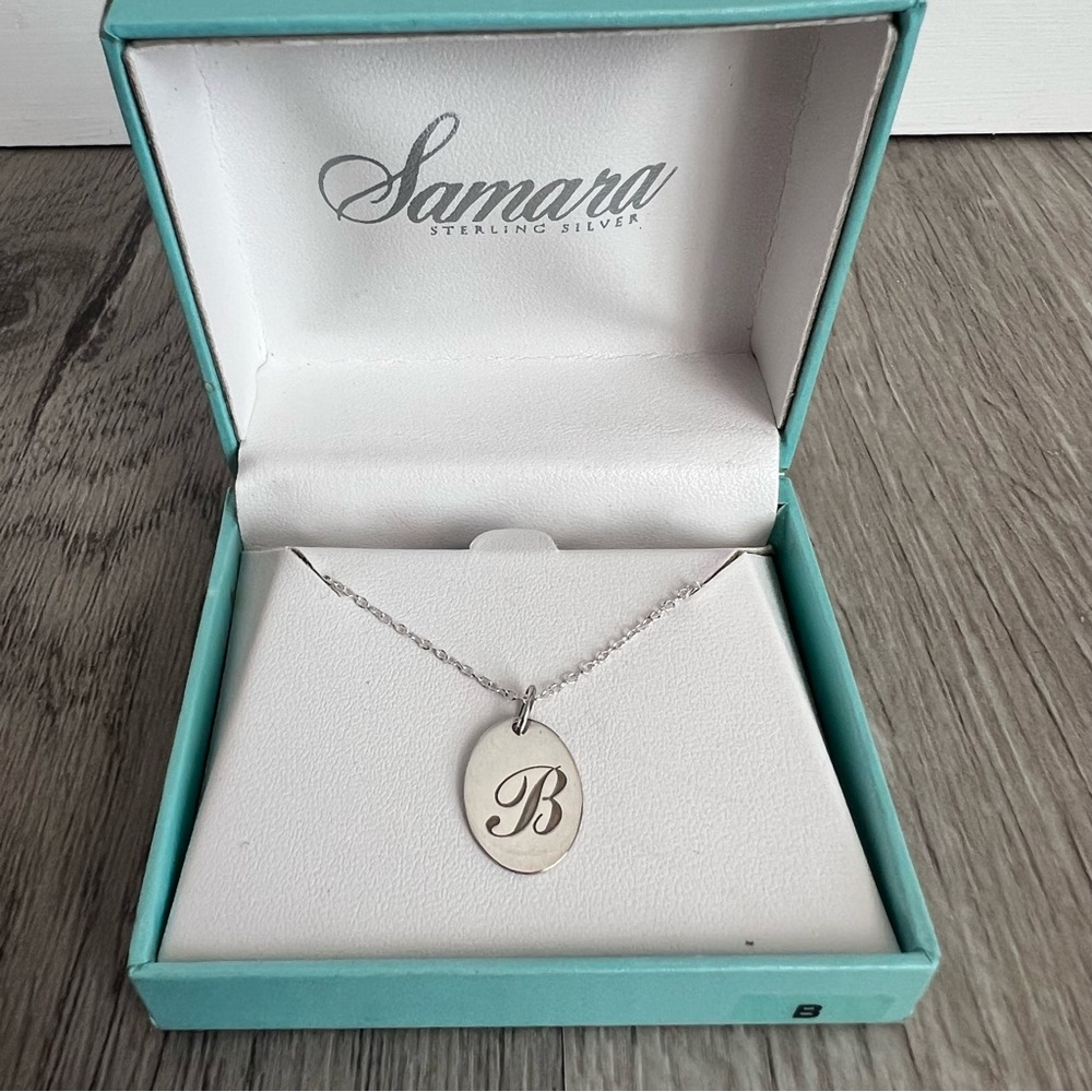 Sterling Silver Initial 'B' Necklace